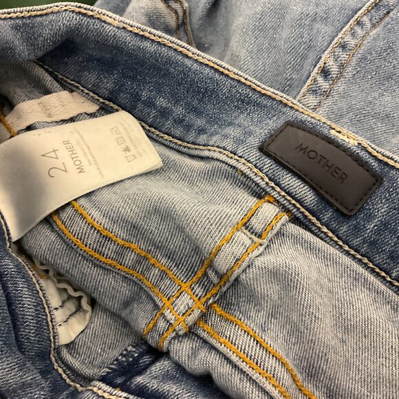 Mother The Hustler Ankle Fray Jeans 24 Blue - Picture 14 of 14